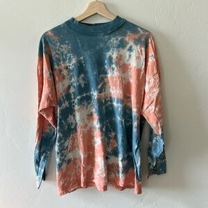 Free People We The Free Tie Dye Mock Neck Long Sleeve